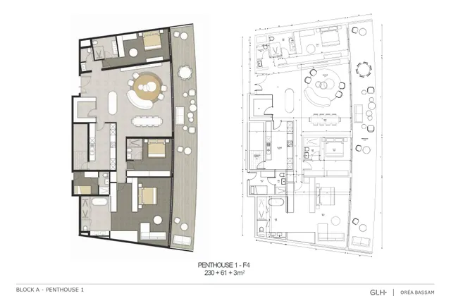 Penthouse (3 chambres + salon) 