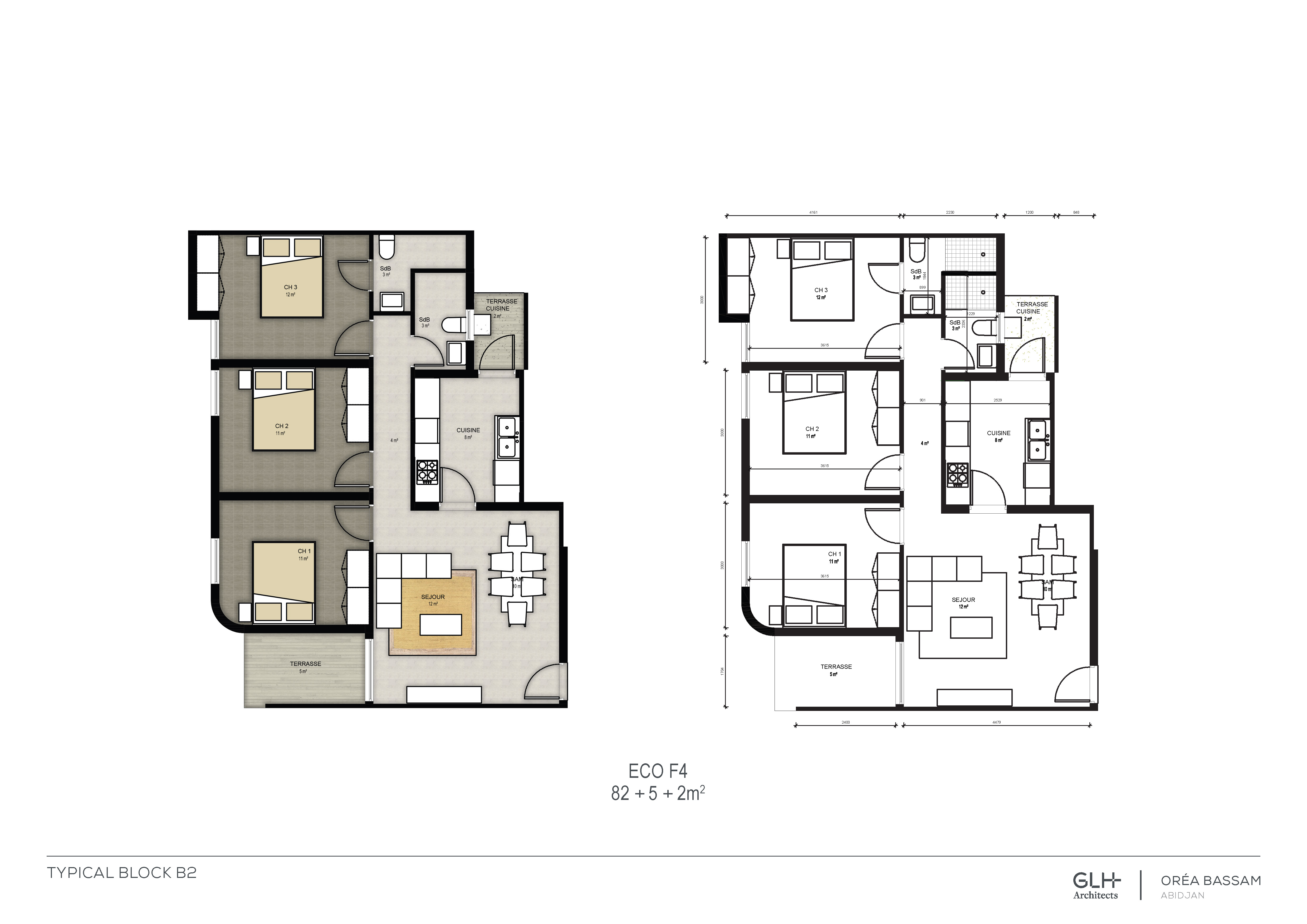 Appartement économique (3 chambres + salon)