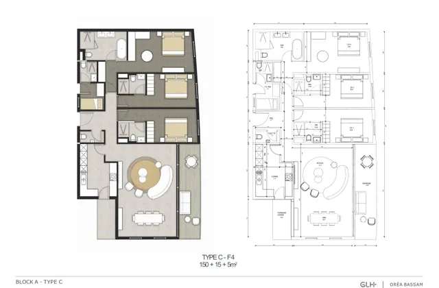 Appartement Haut Standing (3 chambres + salon)